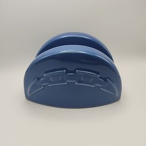 Longaberger Pottery Vitrified Woven Traditions Napkin Taco Holder - Blue